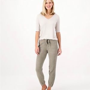 Barefoot Dreams CozyChic Ultra Lite Joggers - Smoky Green
